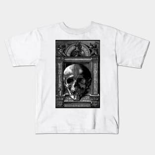 Skull Within an Ornamental Frame - Hans Wechtlin Kids T-Shirt